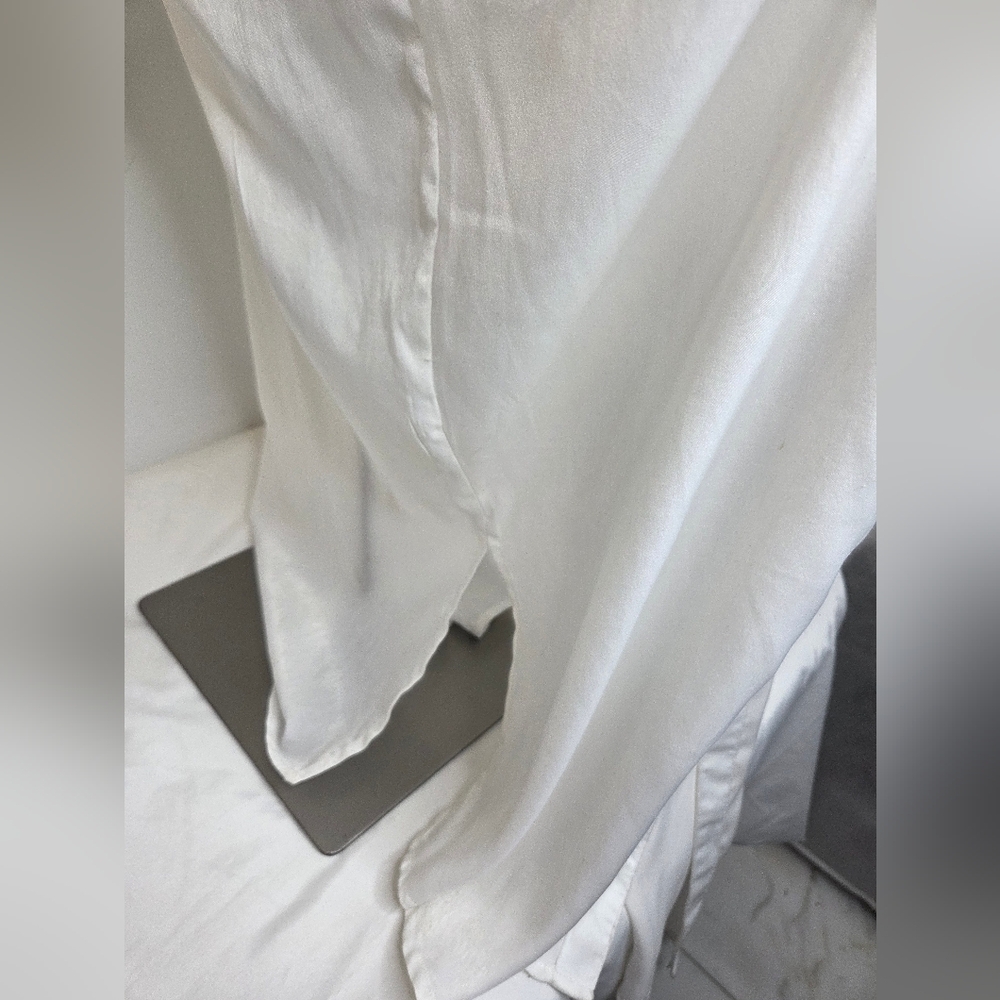 RD & Koko size L Embroidered White Long Kimono Butom Up - Picture 6 of 12
